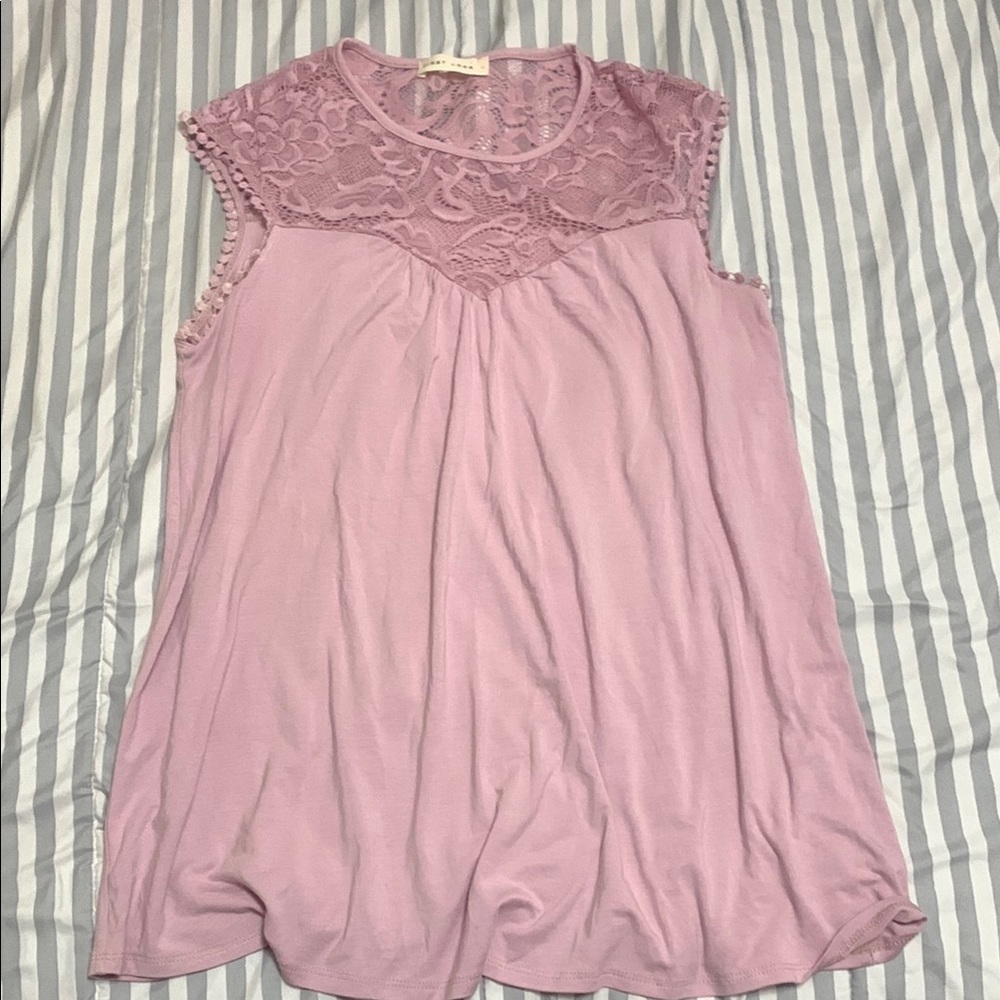 Lavender Lace Long Tank